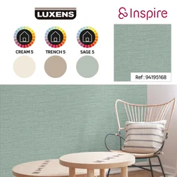 Papier peint intissé Paille INSPIRE vert