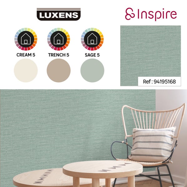 Papier peint intissé Paille INSPIRE vert