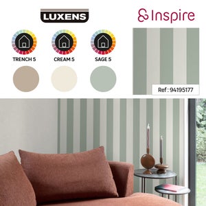 Papier peint intissé Rayure jovan INSPIRE bleu