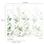 Papier peint pvc Feuilles quillan vert/blanc
