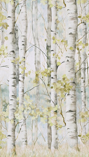 Papier peint pvc Forêt betula multicolore