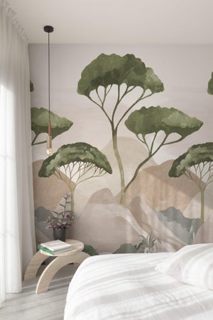Papier peint pvc Coline oviedo vert
