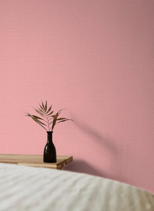 Papier peint intissé Textile nacré INSPIRE rose