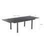 Table Oddyssea aluminium rectangulaire gris 10 personnes NATERIAL
