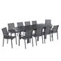 Table Oddyssea aluminium rectangulaire gris 10 personnes NATERIAL