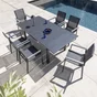 Table Oddyssea aluminium rectangulaire gris 10 personnes NATERIAL