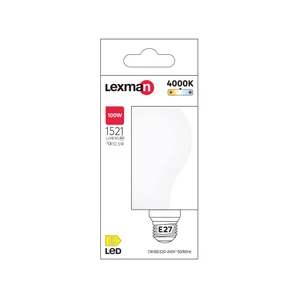 Ampoule led standard verre e27 11,2w=100w 1521lm depolie 4000k lexman