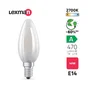 Ampoule led flamme lisse e14 2w=40w 470lm depoli 2700k classe a lexman