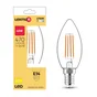 Ampoule led flamme verre e14 3,4w=40w 470lm claire 2700k lexman