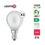 Ampoule led spherique e14 3,8w=60w 806lm depolie 4000k classe a x3 lxm