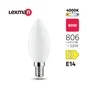 Ampoule led flamme verre e14 5,9w=60w 806lm depolie 4000k lexman