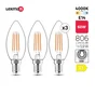 Ampoule led flamme e14 5,9w=60w 806lm claire 4000k lexman