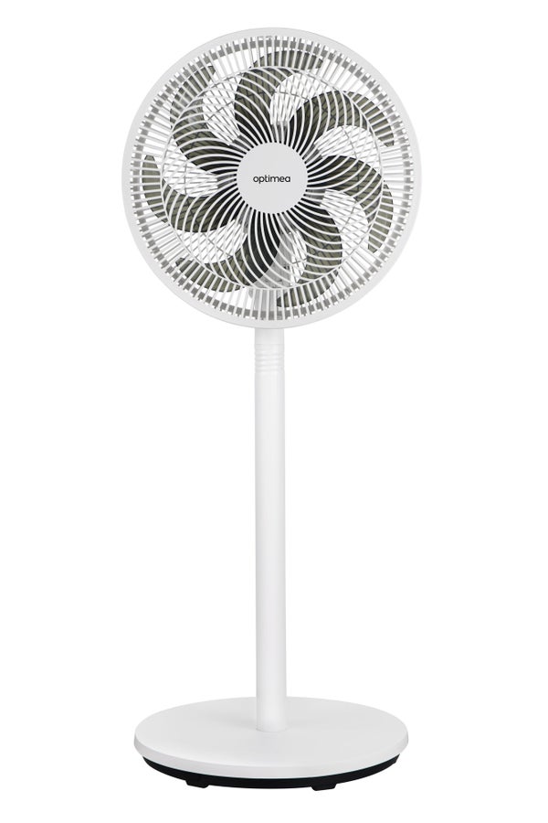 Ventilateur sur pied 2 en 1 blanc, OPTIMEA