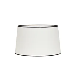 Abat-jour FAA H.24 cm, diam.40 cm coton, blanc COREP