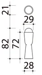 Lot de 2 butées de porte à visser bois ALPERTEC effet bois