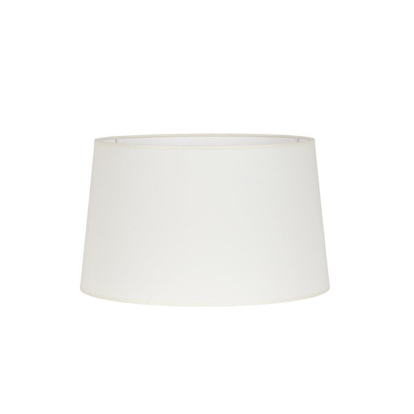 Abat-jour FAA H.24 cm, diam.40 cm coton, blanc COREP
