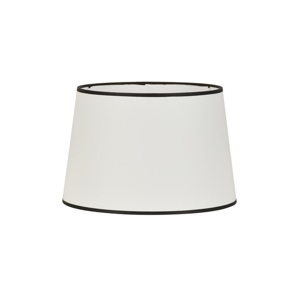 Abat-jour FAA H.20 cm, diam.30 cm coton, blanc COREP