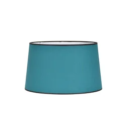 Abat-jour FAA H.24 cm, diam.40 cm coton, paon/noir COREP