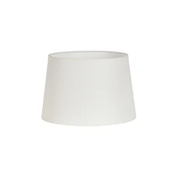 Abat-jour FAA H.20 cm, diam.30 cm coton, blanc COREP