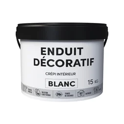 Crépis mur, intérieur décoratif, blanc, 15 kg