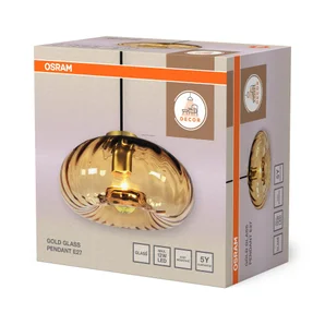 Suspension Decor glass cristal, ambre, Diam.28 cm, E27