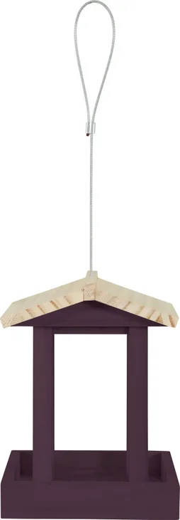 Mangeoire oiseau jardin bois Flora cerise noire