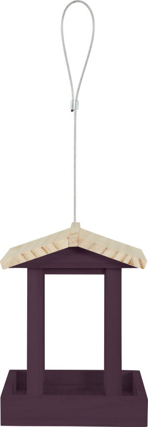 Mangeoire oiseau jardin bois Flora cerise noire