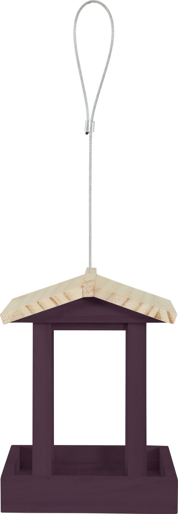 Mangeoire oiseau jardin bois Flora cerise noire