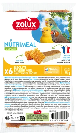Biscuit oiseau nutrimeal miel x6