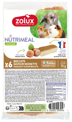 Biscuit rongeur nutrimeal noisette x6