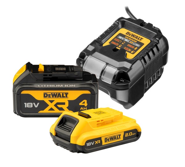 Batterie dewalt 2ah+4ah+chg dcb1102mdqw
