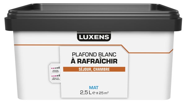 Peinture plafond blanc mat LUXENS A rafraichir 2.5L