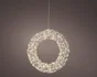 Couronne ext microled 500l blanc chaud d38cm câble argent 5m