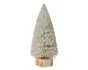 Mini sapin intérieur bois brush d12/h32cm blanc/nacre