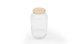 Bocal à vrac vis 3l diam.110, couvercle imitation bois, Le Pratique
