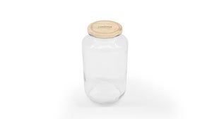 Bocal à vrac vis 3l diam.110, couvercle imitation bois, Le Pratique