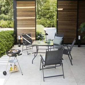 Barbecue charbon de bois 1px avec couvercle, noir