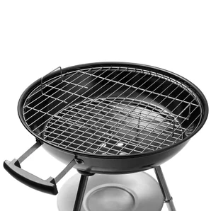 Barbecue charbon de bois 1px avec couvercle, noir