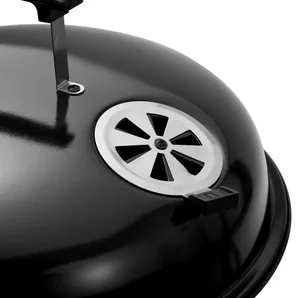 Barbecue charbon de bois 1px avec couvercle, noir