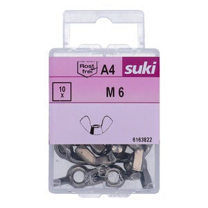 Ecrou a oreilles diametre 6mm inox A4 lot de 10 pieces