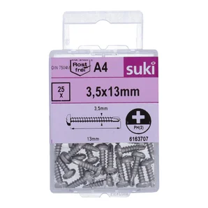 Vis tole tete ronde 3,5x13 inox A4 lot de 25 pieces