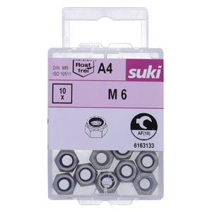 Ecrou indesserable diametre 6mm inox A4 lot de 10 pieces