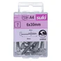 Tirefond 6x30 inox A4 lot de 10 pieces