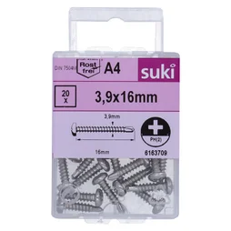 Vis tole tete ronde 3,9x16 inox A4 lot de 20 pieces