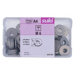 Rondelle large diametre 6mm inox A4 lot de 100 pieces
