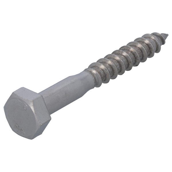Tirefond 10x80mm inox A4 piece