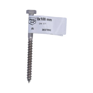 Tirefond 8x100mm inox A4 piece