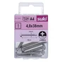 Vis tole tete ronde 4,8x38 inox A4 lot de 6 pieces