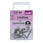 Vis tole tete fraisee 3,9x25 inox A4 lot de 14 pieces