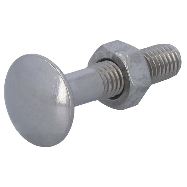 Boulon tete ronde collet carre 8x80 inox A4 lot de 10 pieces